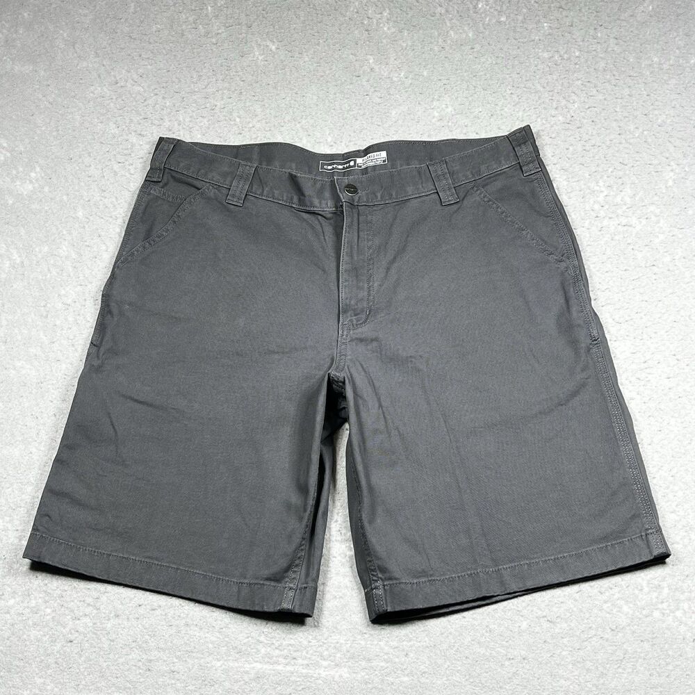Carhartt Rugged Flex Relaxed Fit Carpenter Shorts Mens Size 38 Dark Gray Pockets